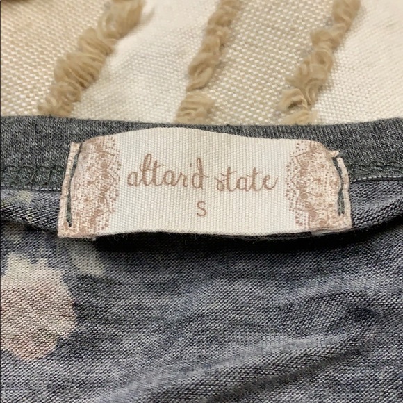 Altar’d State grey floral swing dress- w/pockets! - Picture 2 of 6